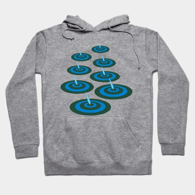 RAINDROPS IN PUDDLES Graphic Outdoor Water Weather Geometric - UnBlink Studio by Jackie Tahara Hoodie by UnBlink Studio by Jackie Tahara